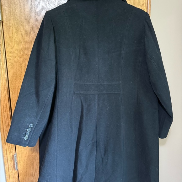 Anne Klein Elegant Black Pea Coat - Picture 2 of 3